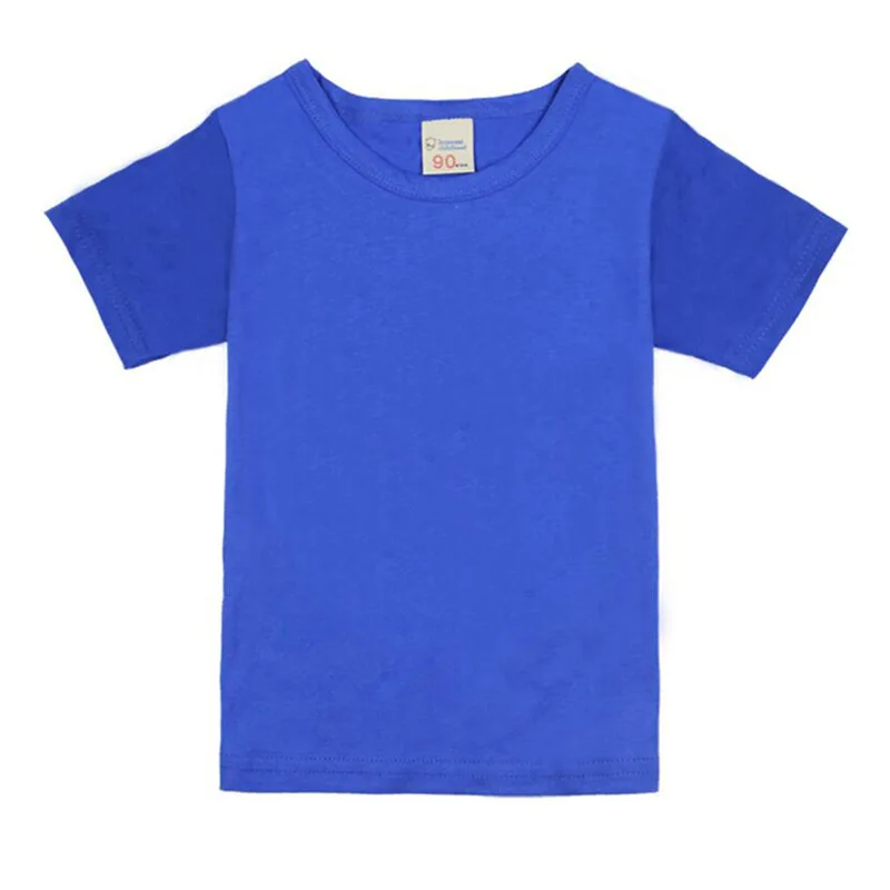 children summer clothing baby boy T shirt cotton solid short sleeve T