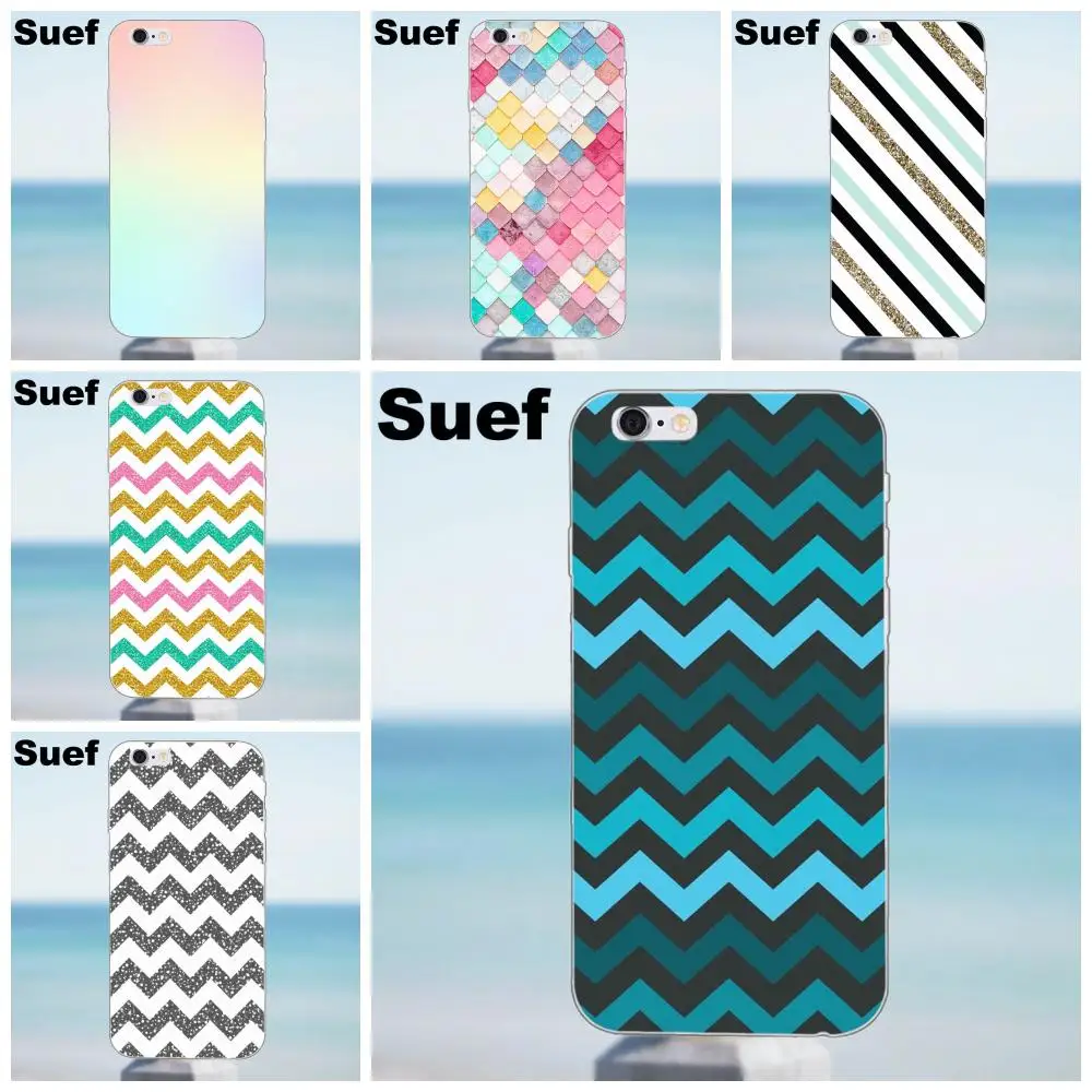 Suef Gold Waves X Black Chevron Teal вырез для iPhone 4 4S 5 5S 5C SE 6 6S 7 8 Plus Galaxy A3 A5 J1 J3 J5 J7 2016 2017 | Мобильные