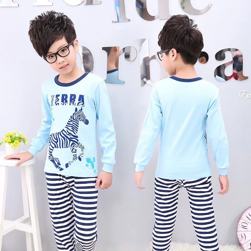 Осень г. стиль детская одежда для сна из флиса детские пижамы милый характер детские пижамы одежда для малышей 2 шт. комплект