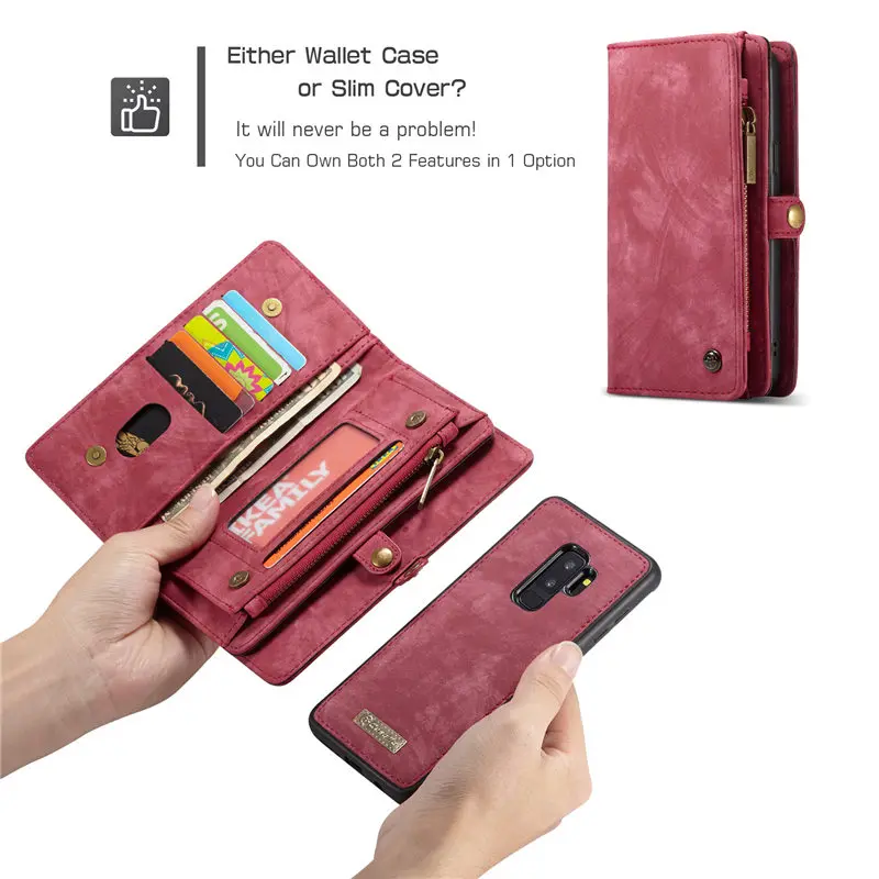 Для Coque samsung s9 s8 plus Fundas samsung S8 S9 Plus съемный чехол-кошелек 2 в 1 съемный кожаный магнитный флип-чехол