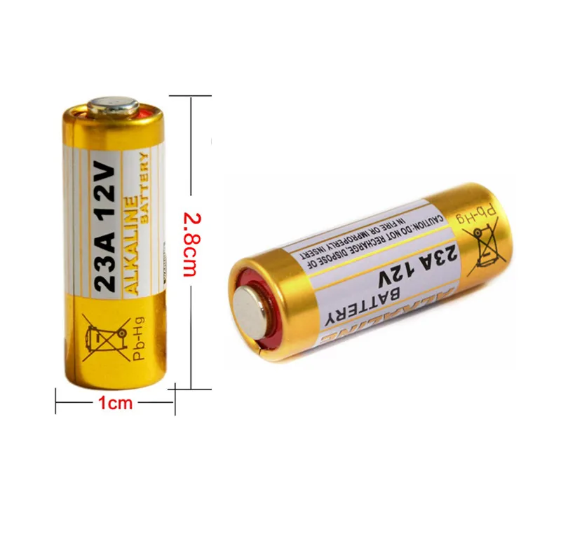

2PCS 23A 12V dry alkaline battery 23AE 21/23 A23 23GA MN21 for doorbell,car alarm,walkman,car remote control etc