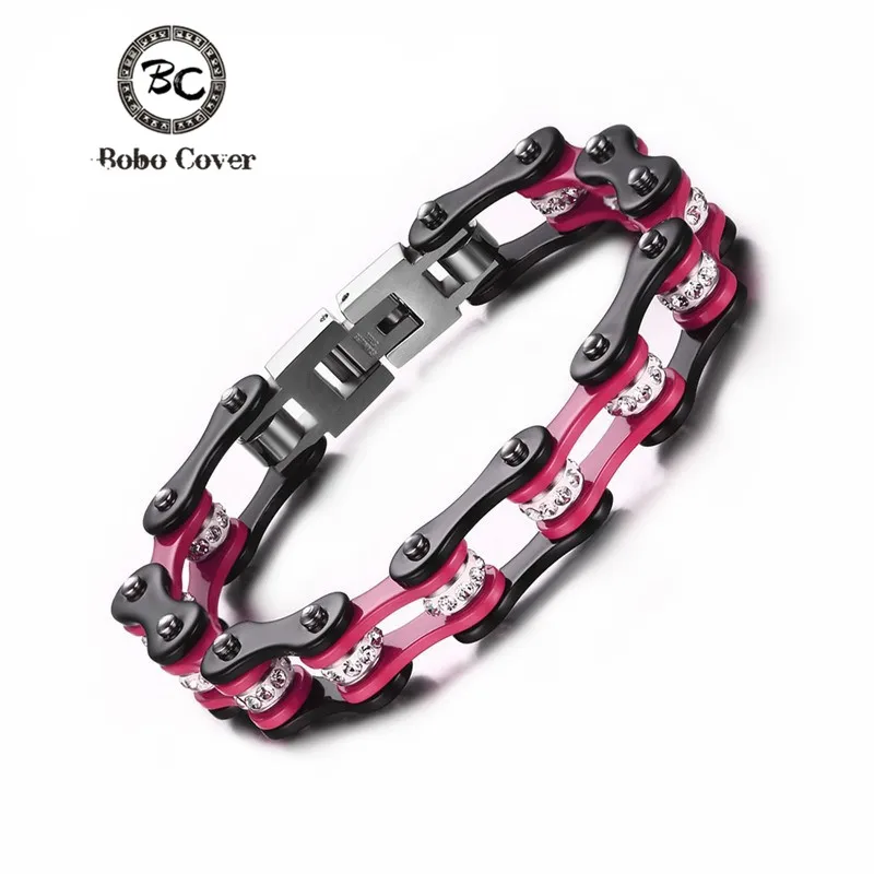 Bobo Cover 2017 Bicycle Chain Charm Bracelet Stainless Steel Cycling Bracelet Jewelry Bangle Couple Bracelets Lovers Gifts