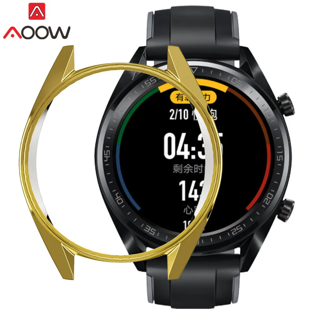 Мягкий ТПУ защитный чехол для huawei Watch GT 42 мм 46 мм часы 2 ультра-тонкий круглый защитный чехол оболочка аксессуары ремешок
