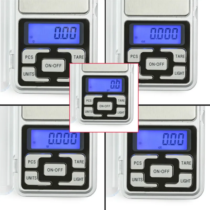 100200300500g x 0.01g0.1g Mini Pocket Digital Scale Kitchen Sterling Silver Jewelry Scales Balance Gram Electronic Scales (6)