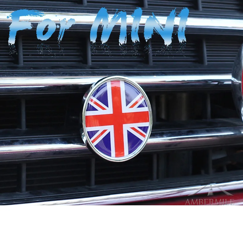Car Front Grill Emblem Badge Metal Stickers for Mini Cooper Countryman R55 R56 R50 R53 R60 R61 F54 F55 F56 Car Styling (1)