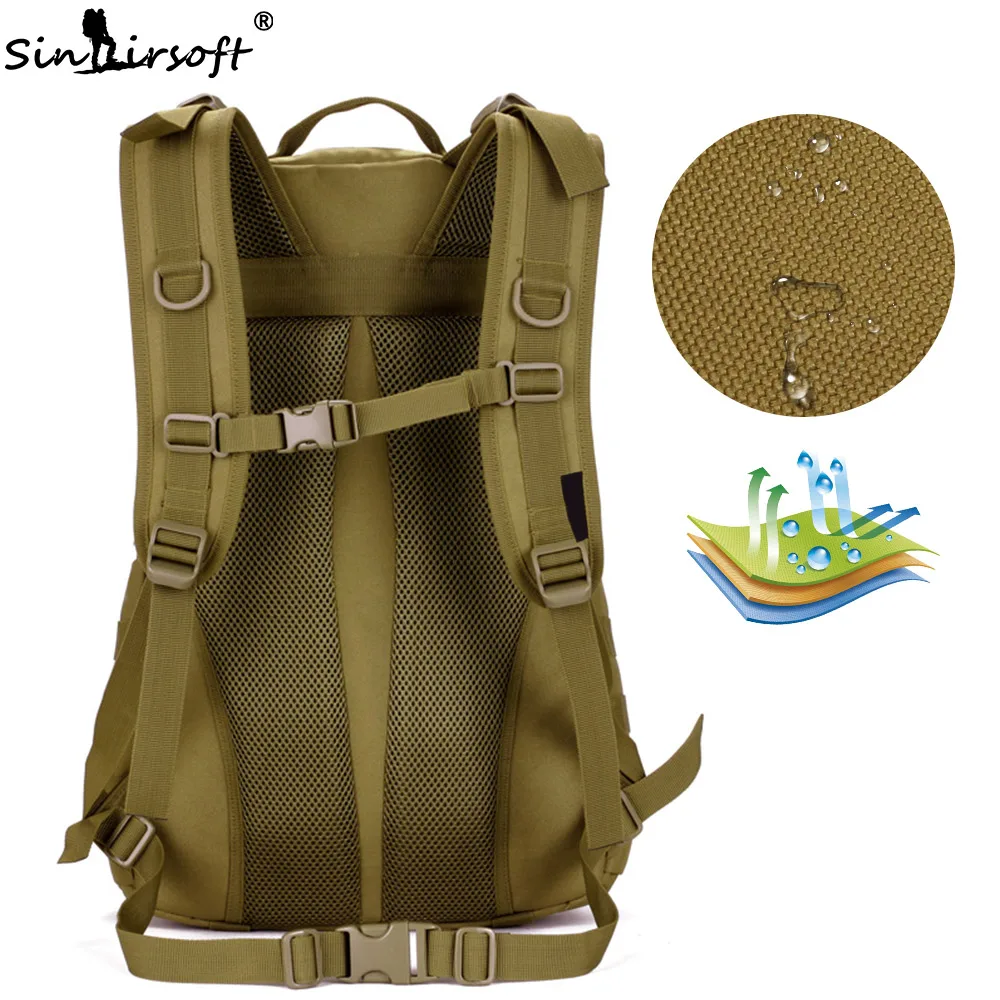  SINAIRSOFT Military Tactical Backpack 35L Rucksack 14 Inches Laptop Fishing Molle System Backpack T