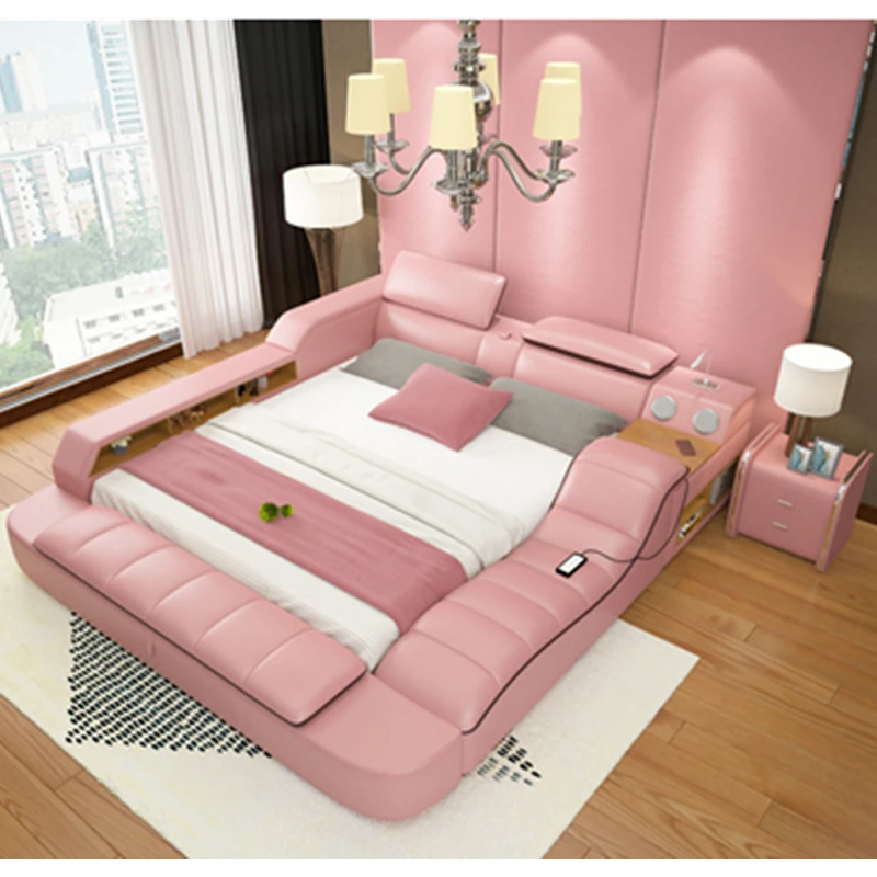 Simple Modern Master Bedroom Multi Function Massage Leather Bed Bedroom Sets Aliexpress