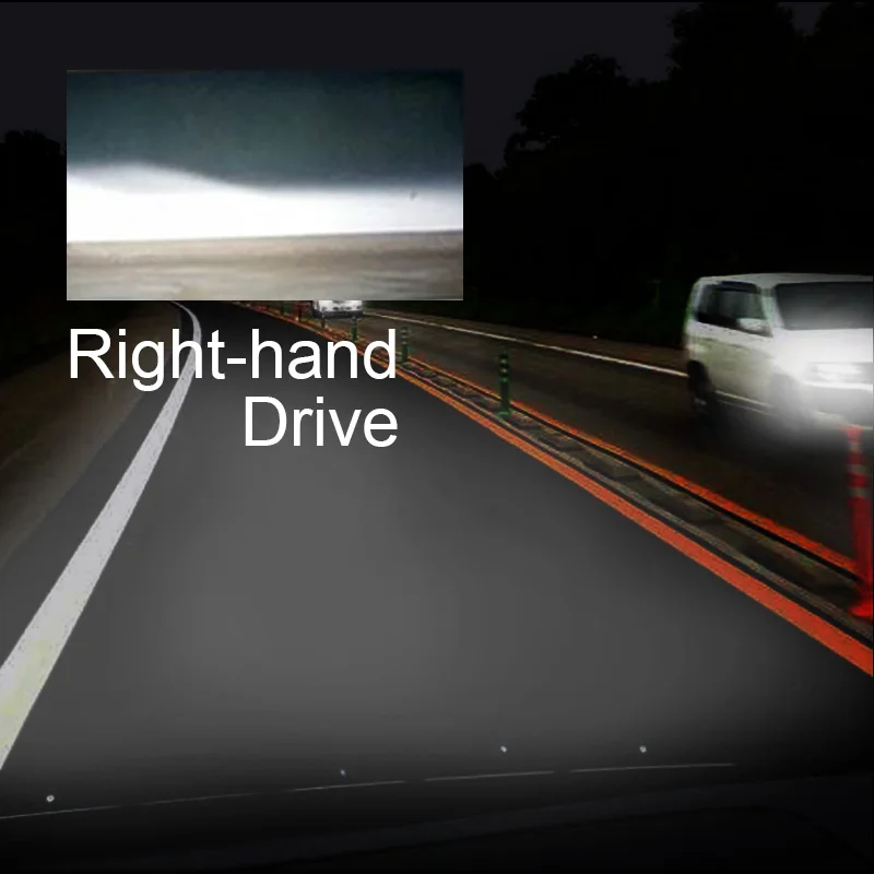 Стелла H4 ближнего света/дальнего света головной светильник s светодиодный объектив проектор для Авто/мото 12 В 72 Вт 8000лм 5500 к светодиодный светильник лампы/лампы для автомобилей - Испускаемый цвет: Right-hand drive