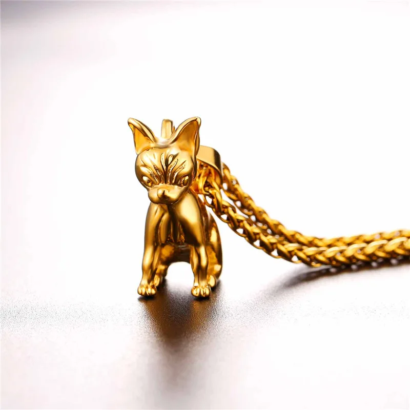 Starlord Chihuahuas Dog Necklace Pendant Collier Stainless Steel/Gold Color Chain Women/Men Collar Animal Pet Jewelry GP2464