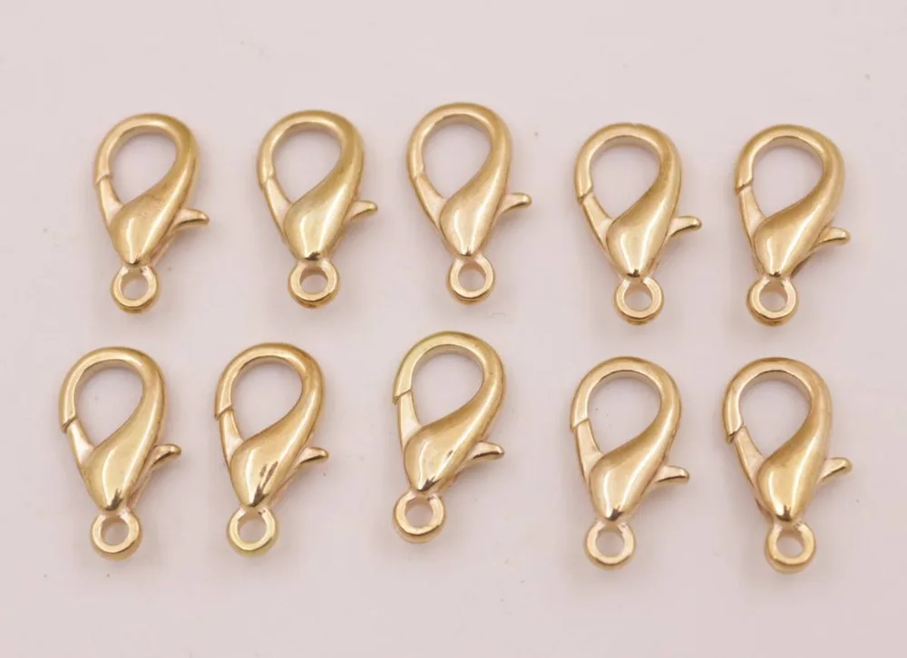 

Lots 10 PCS Golden Metal Lobster Parrot Clasp 8mmX16mm Jewelry Design Findings