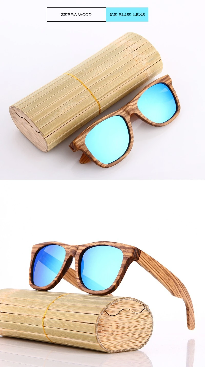 HDCRAFTER 100% натурального дерева солнцезащитные очки для женщин поляризационные Ретро ручной бамбука для мужчин s солнцезащитные очки от