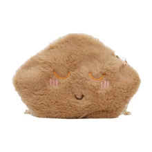 Искусственный Мягкий мех с мультяшной цепочкой женский кошелек для монет Детский кошелек маленький чехол для телефона сумка для денег carteira bolsa feminina для девочек