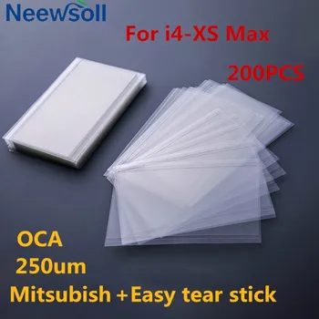 

200pcs 250um OCA Optical Clear Adhesive for iPhone X XS XR XSMax 7 8 4 4S 5 6 6S plus OCA Glue Touch Glass Lens Film