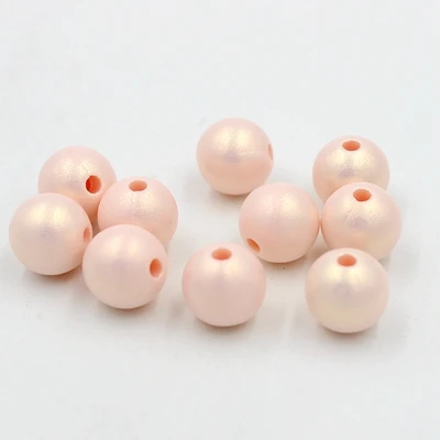 light pink Kwoi Vita' мульти 6,8, 10,12, 14,16 мм Матовые Круглые имитация жемчуга ABS пластиковые бусины для ожерелья и браслета DIY Изготовление ювелирных изделий - Цвет: light pink