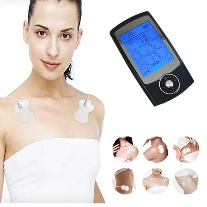 Chargable x2 output dual channels 16 modes electric body massager tens