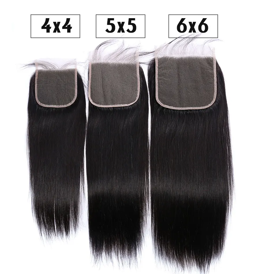 Alibele перуанские прямые 5x5 Кружева Закрытие 8 20 дюймов длинные расставания Remy