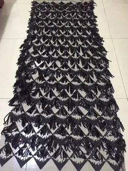 

beautiful Nigerian fabric with sequins yaking-8868 for party dress new African embroidered lace fabric