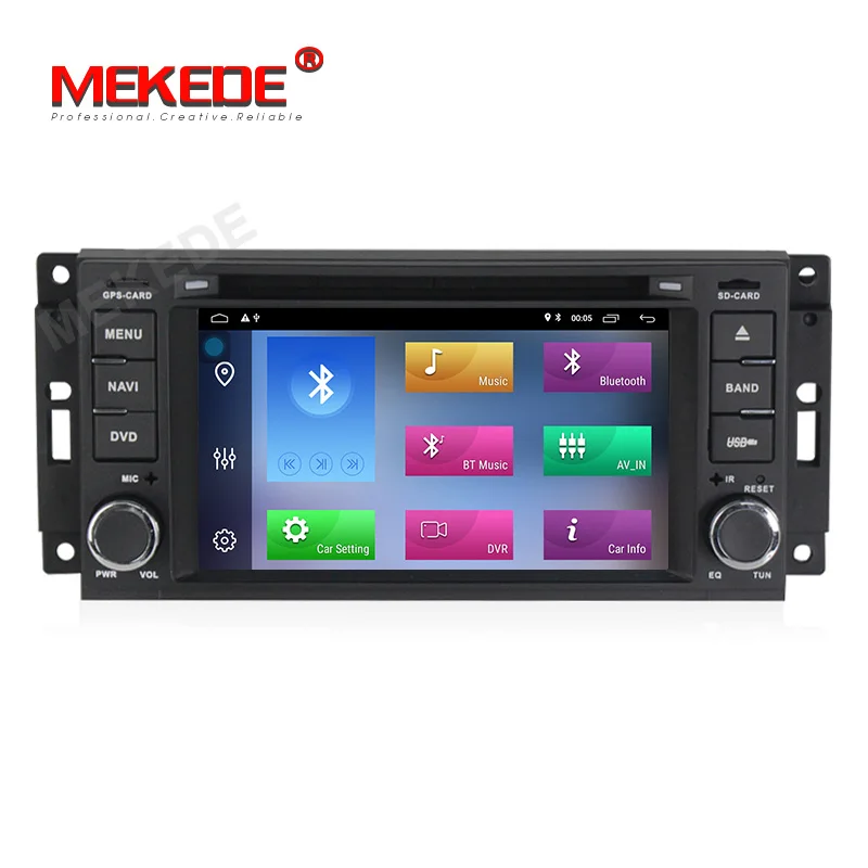 Top Mekede android 9.1 Car multimedia Player Navigation GPS DVD for Jeep Cherokee 2009 2008 2010 Wrangler with wifi bluetooth radio 5