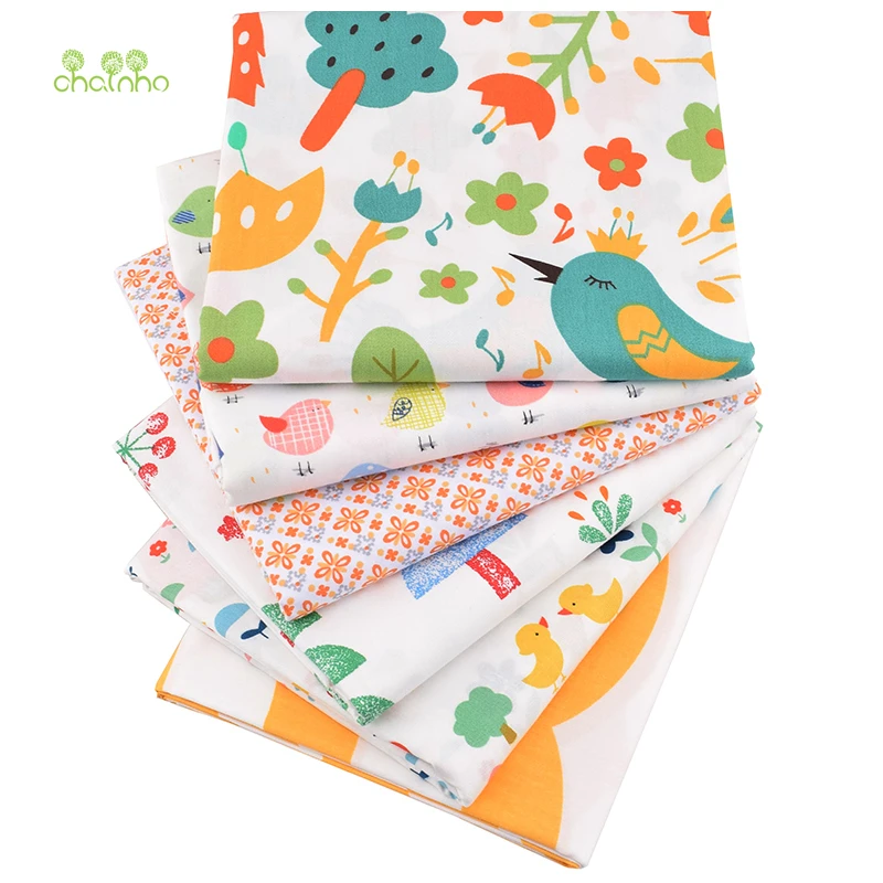 

Chainho,6pcs/lot,Crown Birds Series,Printed Twill Cotton Fabric,Patchwork Cloth,DIY Sewing&Quilting Material For Baby&Children