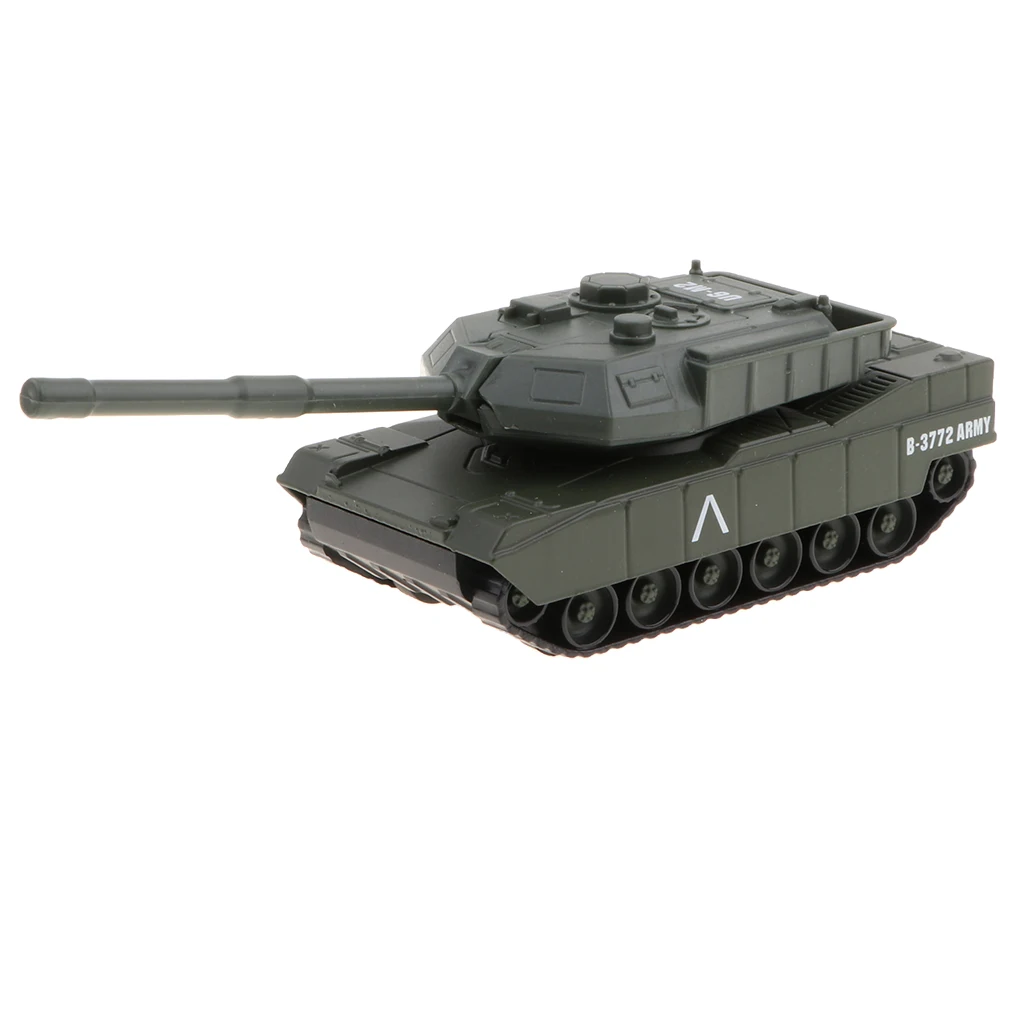 

1:43 Military Deicast M1A2 Main Battle Tank Model Craft Kids Pull Back Toy