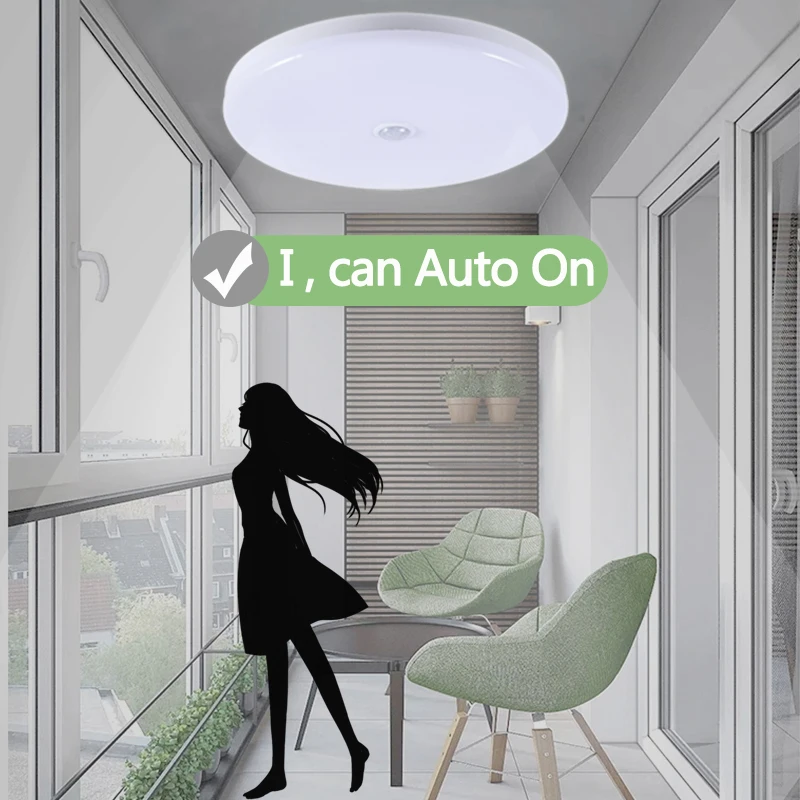 

Led Ceiling Light Lamp with Motion Sensor Lights PIR Night Light 220V Surface Mount Fixtures for Home Lighting Living Room Stair
