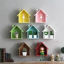 Letter-Box Kids Storage Wooden No for Room-Deco Nodic Wall-Shelf Sundries-Box House-Shape