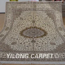 Yilong 9'x12' Восточное современное шерстяное машинное кружево ковер изысканный ручной работы шерстяной ковер(1368