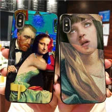Мона Лиза смешная пародия художественный стиль прозрачная рамка Мягкий Силиконовый ТПУ чехол для телефона чехол для iPhone MAX XR XS X 5 5S 5SE 6S 7 8 6 7 8Plus