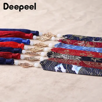 

Deepeel 1pc 120/156cm Ancient Accessories Gilded Ribbon Headwear Vintage Hair Band Ethnic Wind Bow Decoration Headband HA009