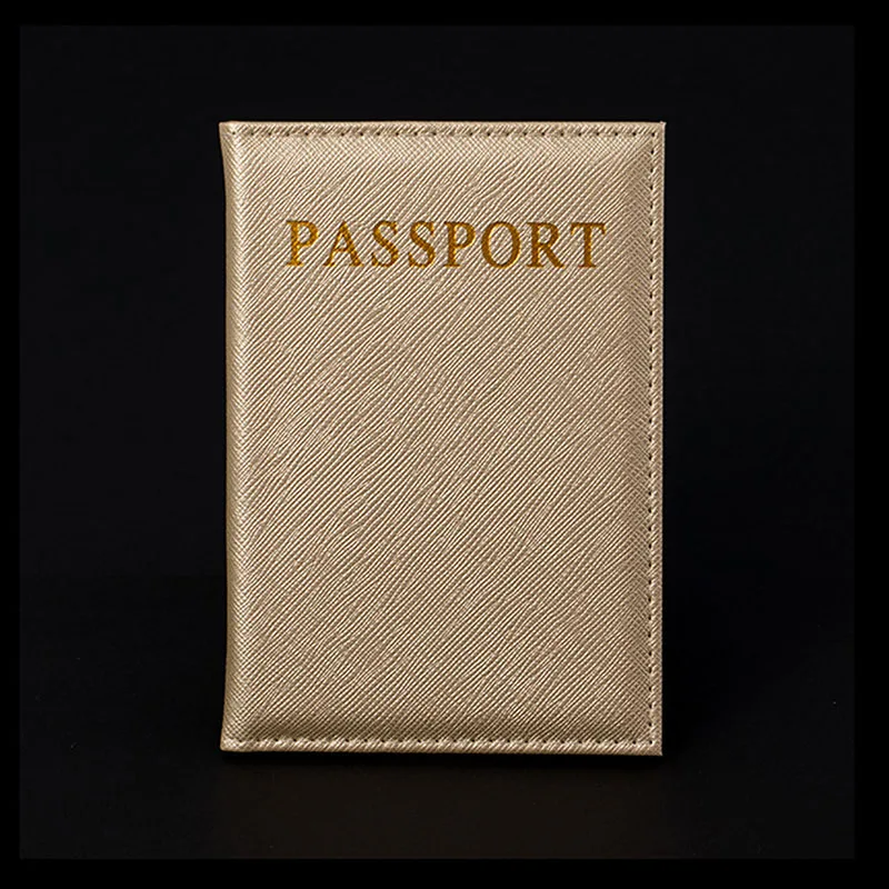 Милые мягкие женские обложки для паспорта из искусственной кожи, дорожные обложки для паспорта, дорожные обложки для паспорта - Цвет: Золотой
