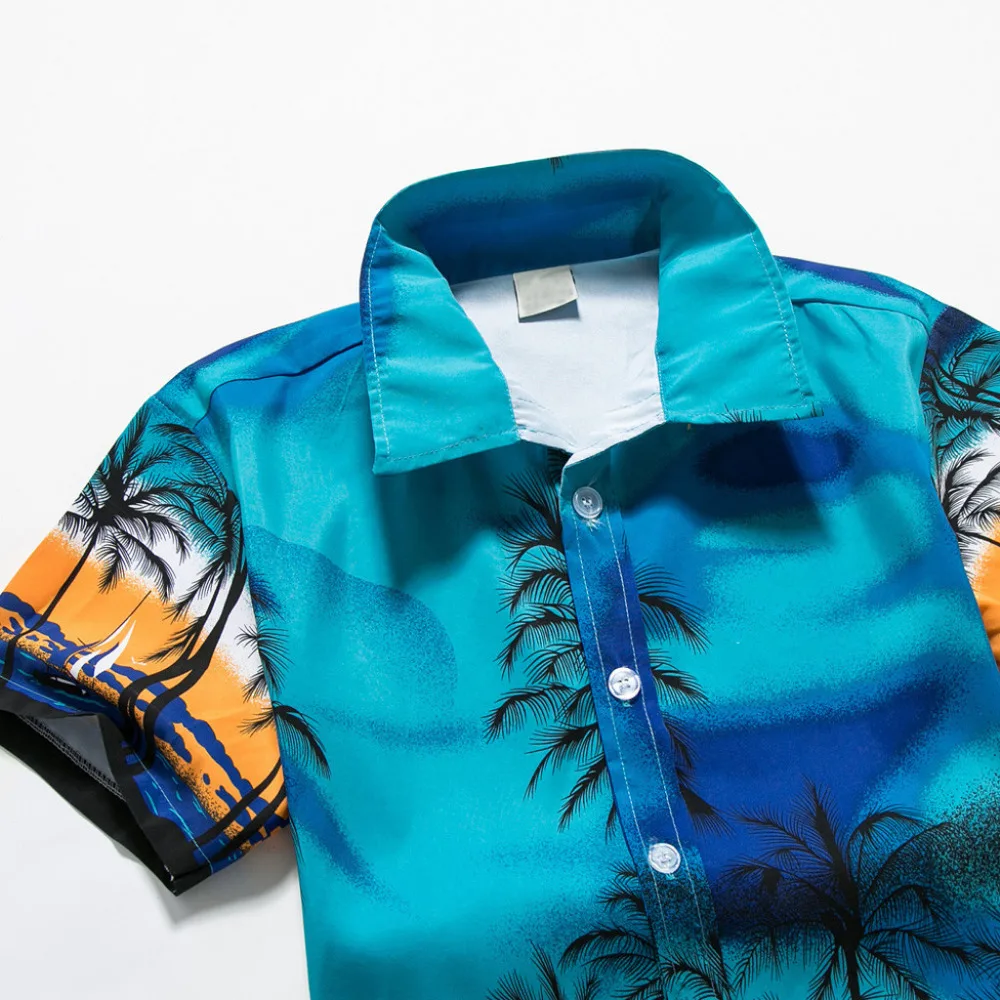 Новинка, привлекательные Гавайские рубашки, тропические мужские рубашки, быстро сохнут, короткий рукав, цветочный рисунок, Одежда для пляжа, отдыха, летняя M-5XL, Y528