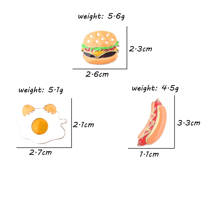 Творческий 3 шт./компл. брошка мультфильм эмаль на булавке на Радуга риa Пингвин звезда гамбургер, сплав, значок кнопки, для женщины и ребенка, ювелирное изделие, подарок