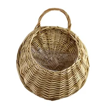 Birds Nest Wall Hanging Basket Wicker Gardening Home Garden Wedding Wall Decoration DC156