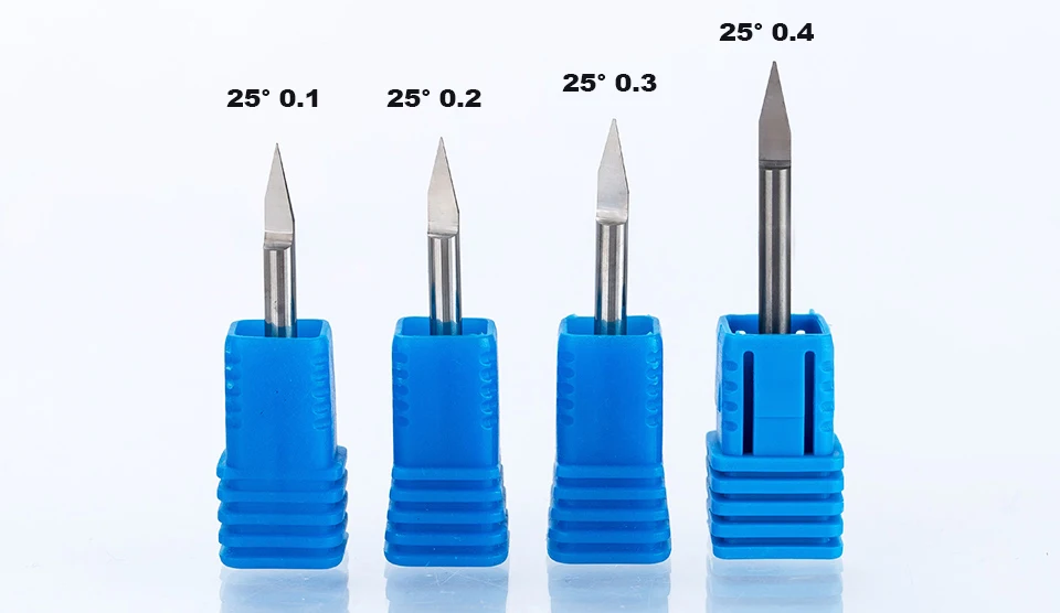 HUHAO 1pc 3.175mm Engraving Bits end mill CNC Router Bit TOP Quality degree 20 25 30 40 60 90 milling cutter Machine Accessories