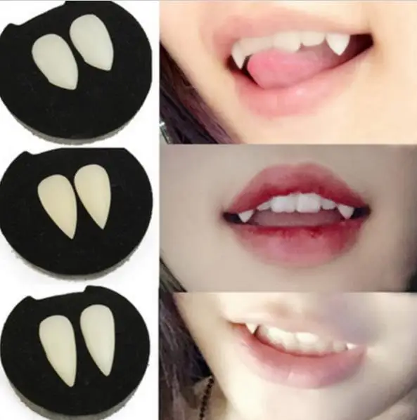 Bloodcurdling Vampire fangs teeth Dentures Cosplay Vampire Zombie Devil