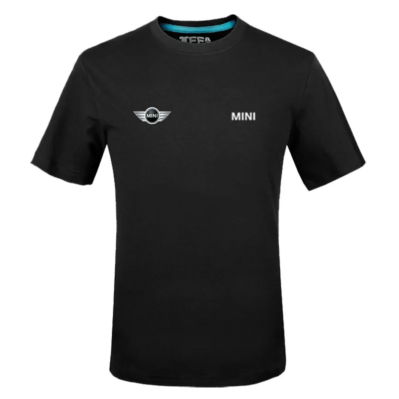Летние хлопковые футболки с мини-логотипом, футболки с коротким рукавом Slim Fit, модные топы и футболки, мужская одежда