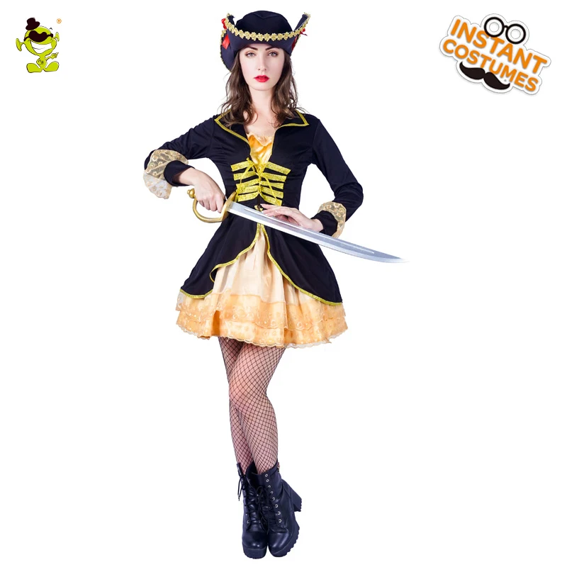 Deluxe Pirate Lady Costume Women's Viking Queen Role Play