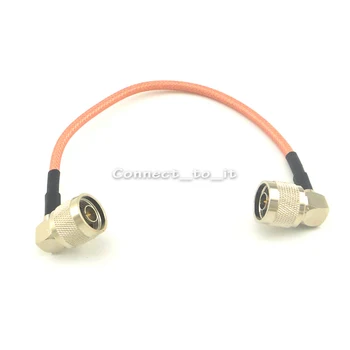 

5pcs/lot Extension cord Pigtail Jumper Cable RG142 20CM N to N Male to Male Plug Right Angle Connector RF Adapter