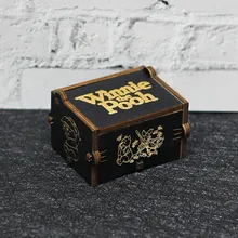 Высокая конец ручной коленчатый черный музыкальная шкатулка Игра престолов Винни Пух Сейлор Мун Звездные войны Розовая пантера подарки на год день рождения