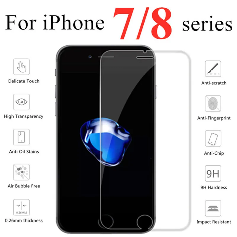 Защитное закаленное стекло для iPhone 7 8 Plus закаленная пленка 7plus plus|Защитные стёкла