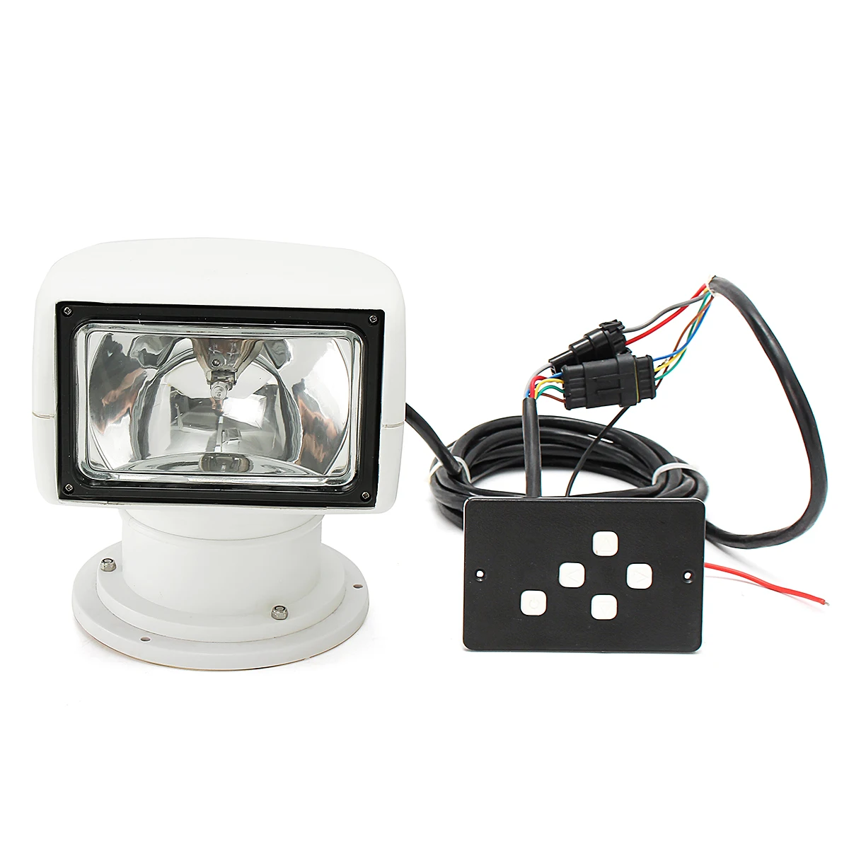  Smuxi Spotlight 12V 100W 2500LM 3200K Marine Searchlight Light Bulb PC+Aluminum Remote Control Mult - 32948267701