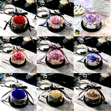 День Святого Валентина энтернал розы в стекло настоящая красная роза для подруги домашнего освещения сушеные цветы оформление для свадебной вечеринки