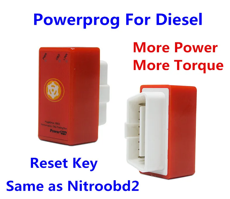 Prix pour 2016 Réinitialiser NitroOBD2 Puce Tuning Box Nitro OBD2 Powerprog Plug And lecteur OBD2 Chip Tuning Travaux Pour Boîte de Détail Diesel Puissance Prog Prix pour 2016 Réinitialiser NitroOBD2 Puce Tuning Box Nitro OBD2 Powerprog Plug And lecteur OBD2 Chip Tuning Travaux Pour Boîte de Détail Diesel Puissance Prog