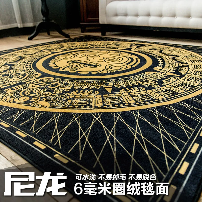  PAYSOTA Mayan Culture Carpet Living Room Sofa Bedroom Rug Door Square Mat - 32764362244