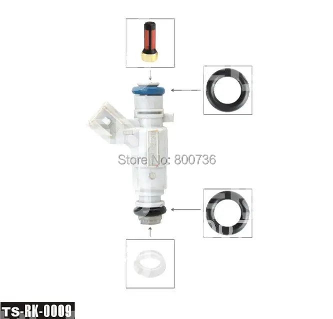 

Select country free shipping!!100sets/box Marelli Top Feed MPI injector repair kits fuel injection components TS-rk-0009