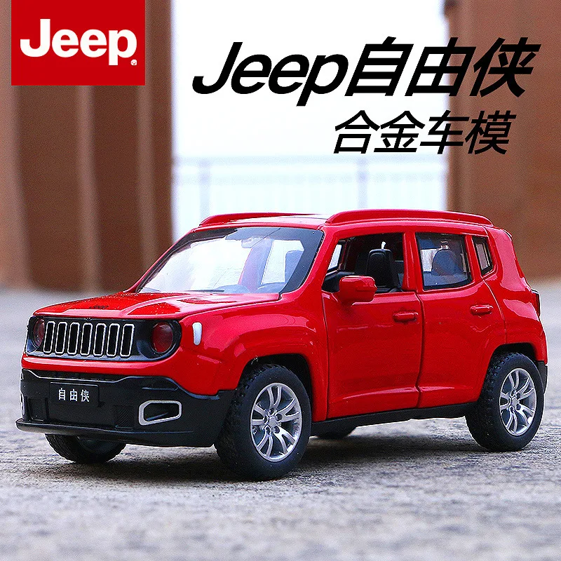 

Electric Voice Sound Collectible Alloy Scale Car Models Die-cast Toys for Children mkd2 1:32 auto Vehicle JEEP SUV Renegade