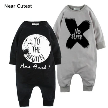 

Baby Bodysuits Baby Boys Girls Clohtes NO SLEEP Infant Clothing Long Sleeve Toddler Jumpsuit ropa de bebe