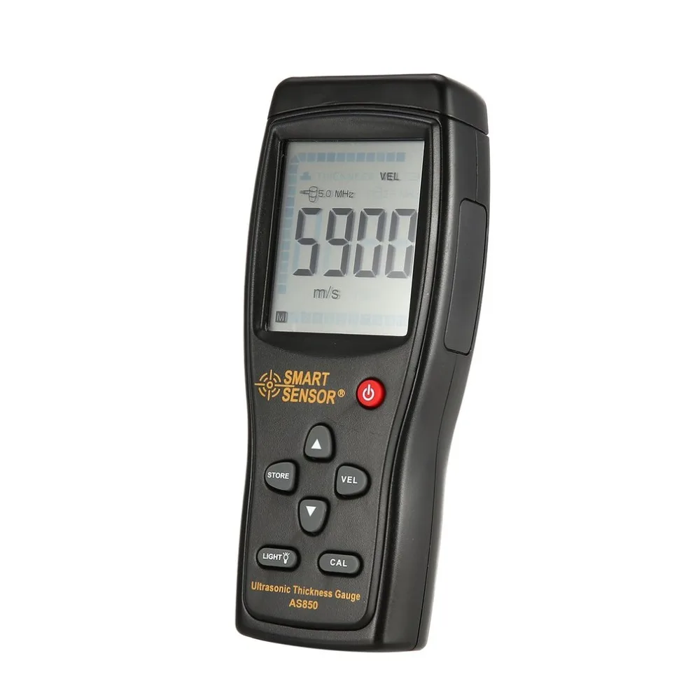 

SMART SENSOR AS850 Ultrasonic Thickness Gauge Tester Sound Velocity Meter Metal Width Measuring Instrument 1.2 to 225MM