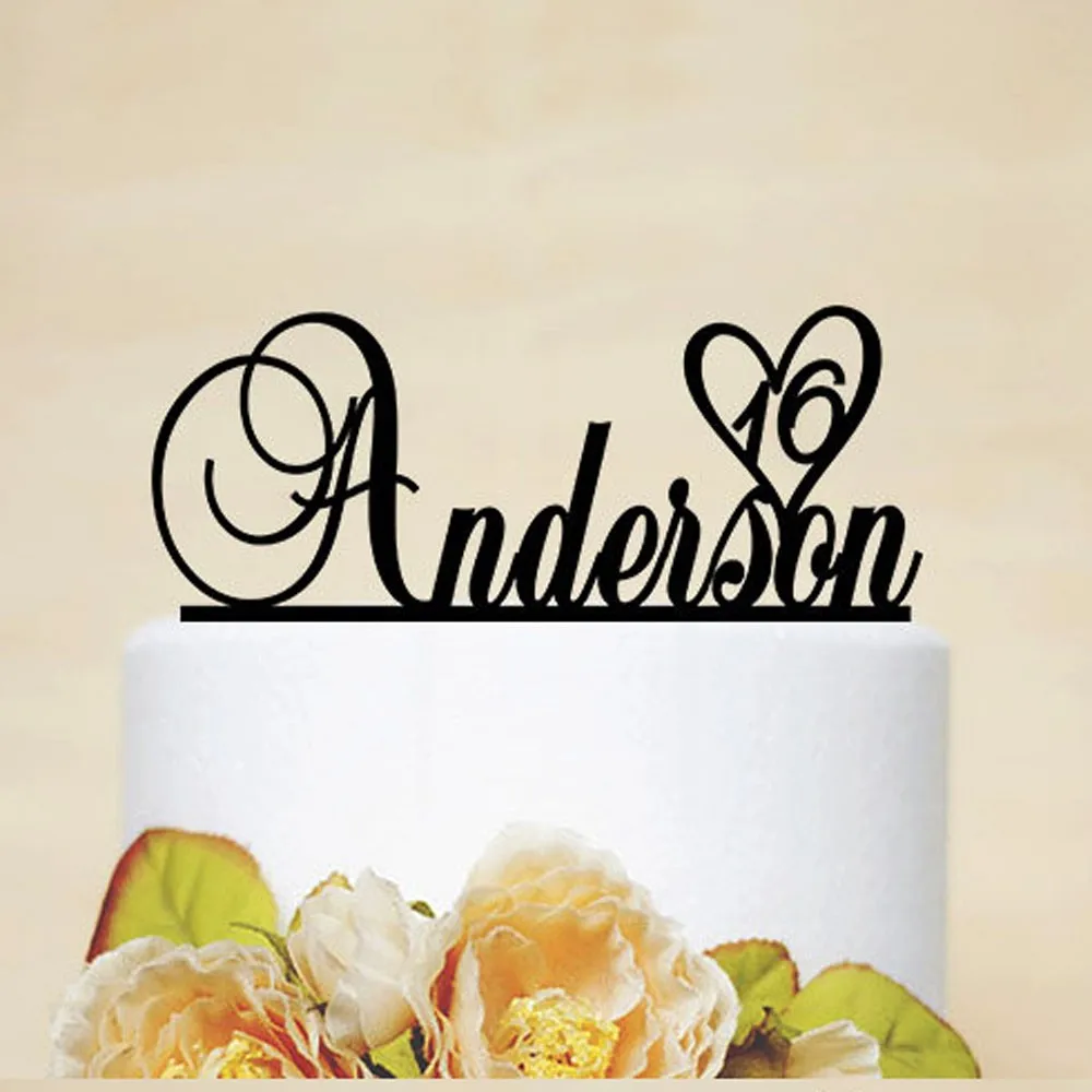 Custom Name Birthday Cake Topper Baby Shower Birthday Party Decoration Kids Casamento Personalized Birthday Cake Toppers Favor