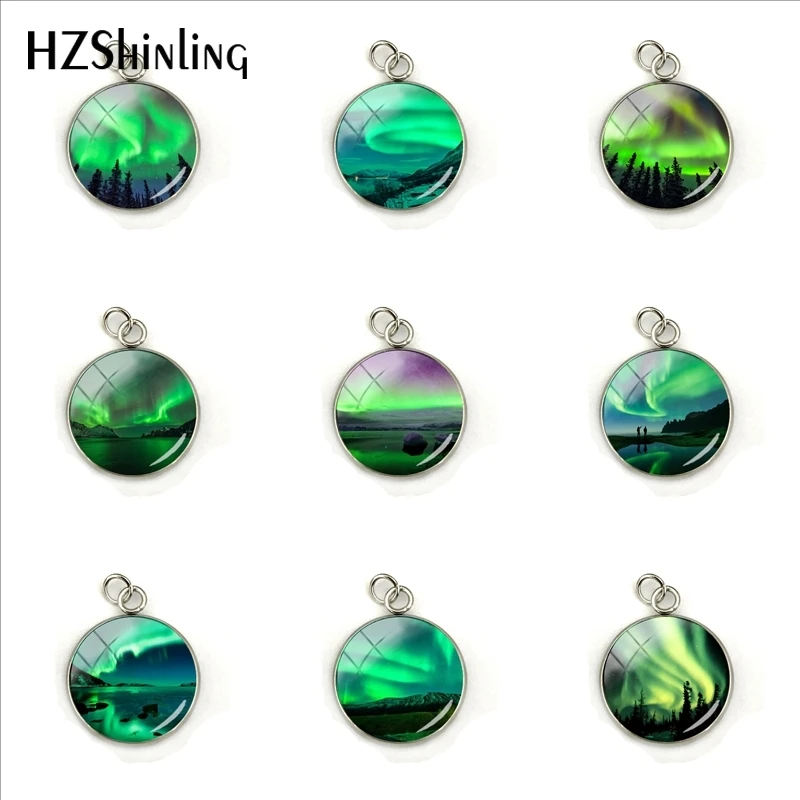 

Green Northern Lights Pendant, Northern Light Jewelry, Light Necklace Charm, Aurora Hand Craft Stainless Steel Jewelry Accessory